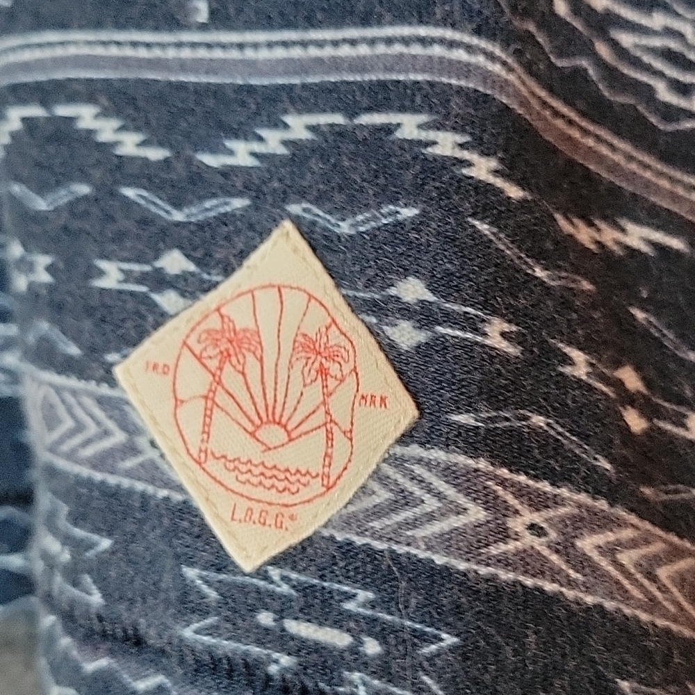 H&M Men's Pullover Hoodie in Blue, Tribal Designs, Size: Small - Picture 5 of 5